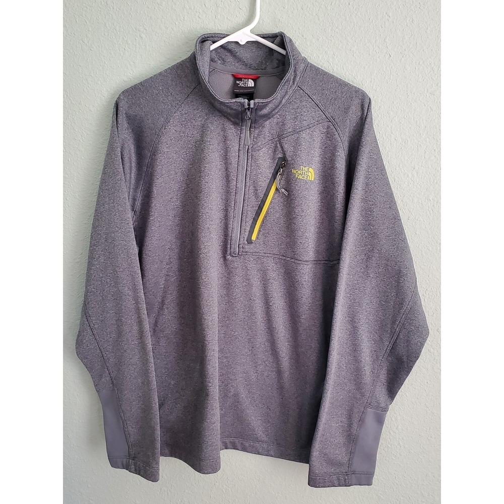 The North Face Sweatshirt Mens‎ XL Gray Quarter Zip Casual Pullover Outdoors EUC